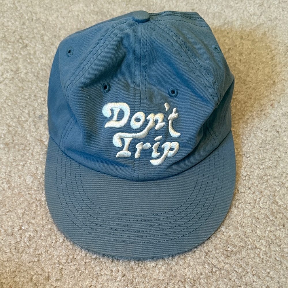 Blue 'Don't Trip' Embroidered Cap